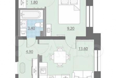 1-к квартира, 33.1 м², 24/26 эт.